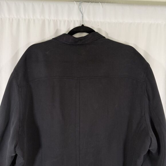 Tommy Bahama Silk Jacket Men's XL Black Button Front Long Sleeve Inner Pocket - Picture 12 of 16